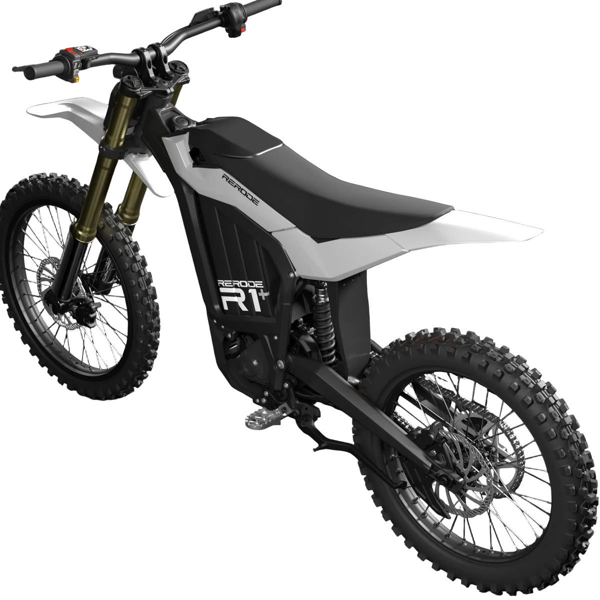 RERODE R1+ Electric Dirt Bike rear view with Light Grey decals