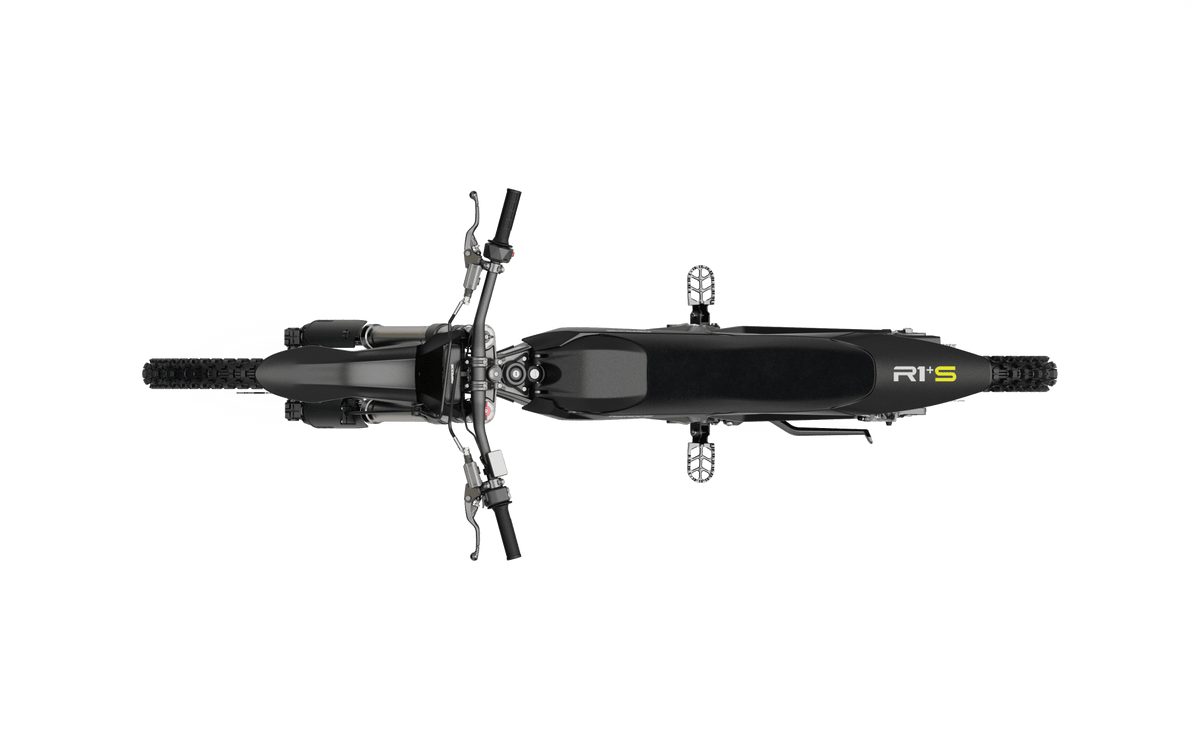 RERODE R1+ S Electric Dirt Bike top view of handlebars and seat