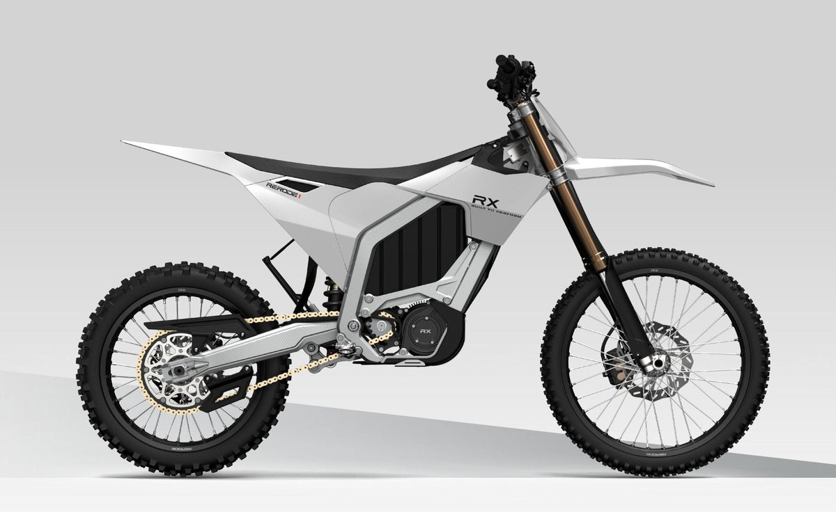 RERODE RX Electric Dirt Bike pre-production side profile