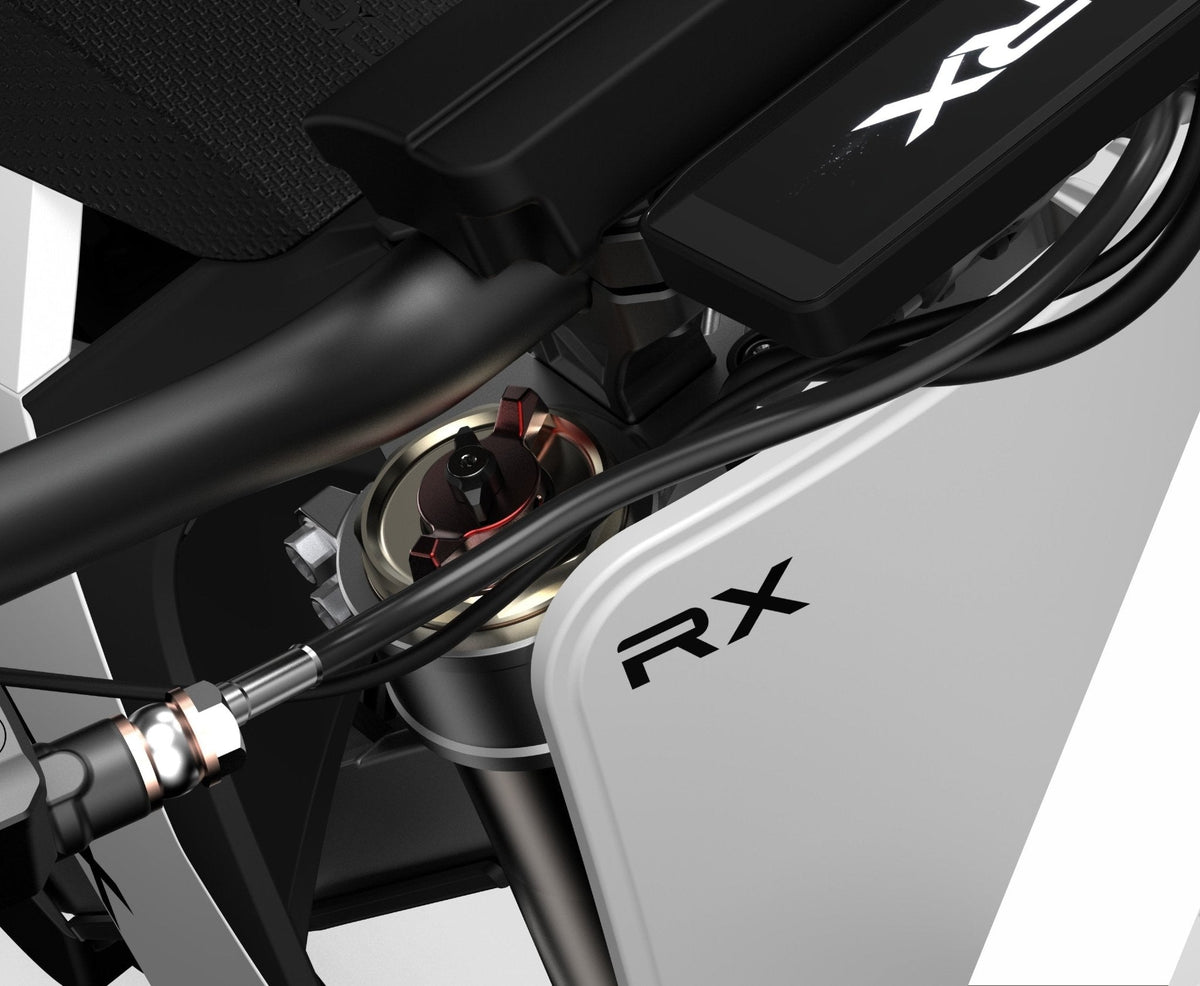 RERODE RX Electric Dirt Bike frame and rear suspension detail