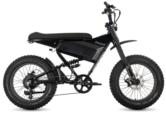 Juiced Scrambler Full-Suspension in Blackberry — drive-side view