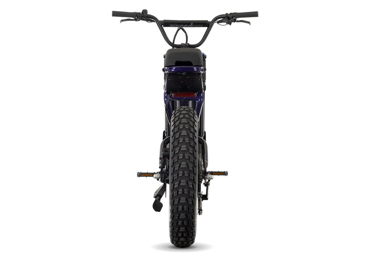 Juiced Scrambler Full-Suspension in Grape Juice — rear view