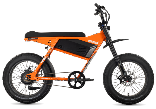 Juiced Scrambler Hardtail in Orange Juice — drive-side view