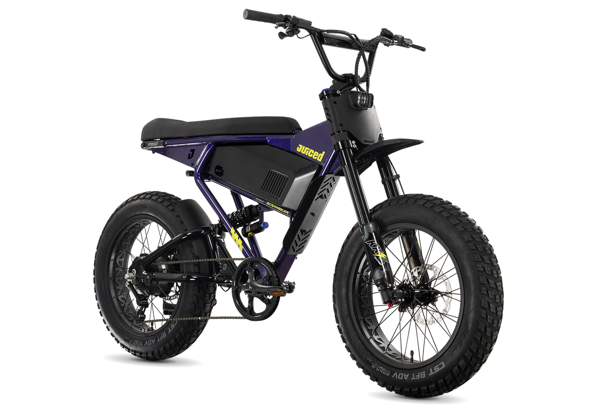 Juiced Scrambler Full-Suspension in Grape Juice — angled view
