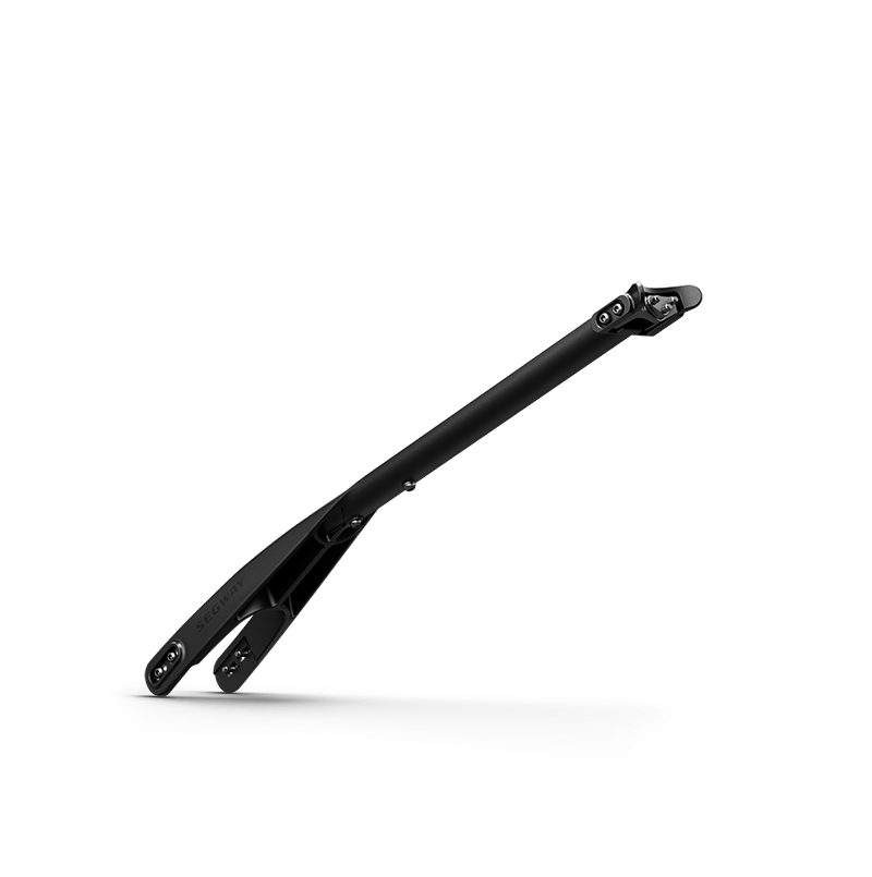 The Segway Myon Removable Top Tube, by Segway, is shown against a white background—an easy-to-mount black e-bike accessory including mounting hardware, perfect for customizing your ride.
