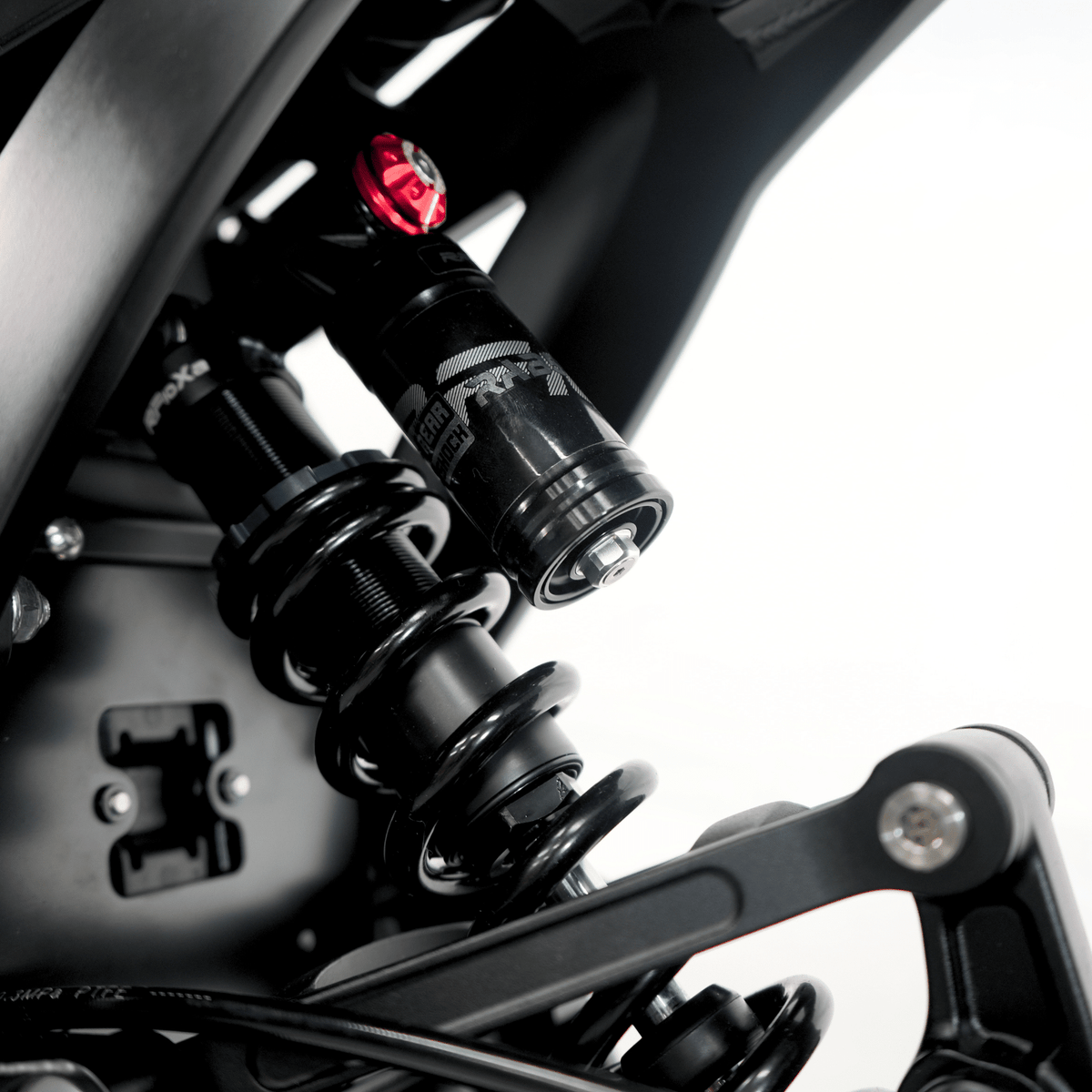 Ventus V1+ EVO electric dirt bike, rear suspension shock