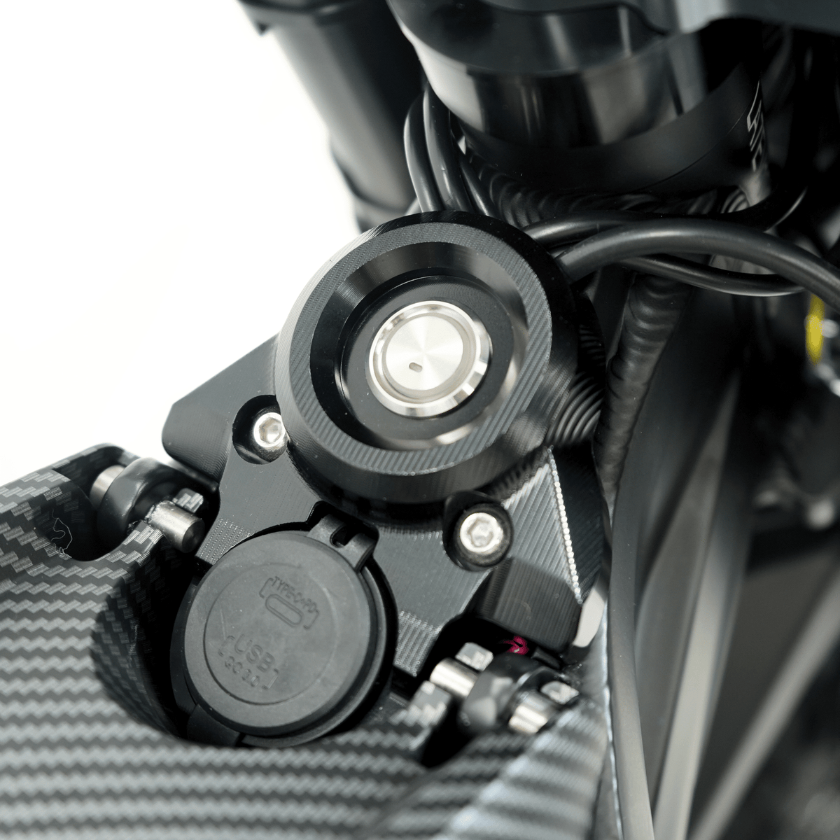 Ventus V1+ EVO electric dirt bike, ignition switch detail