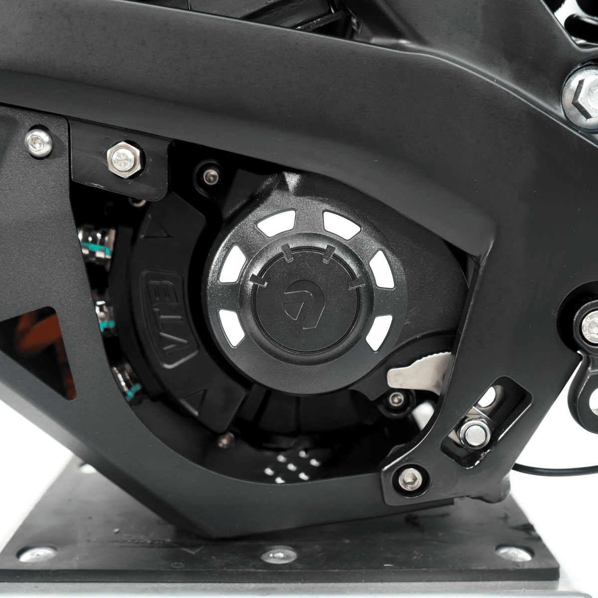 Ventus V1+ EVO electric dirt bike, motor shaft cover detail