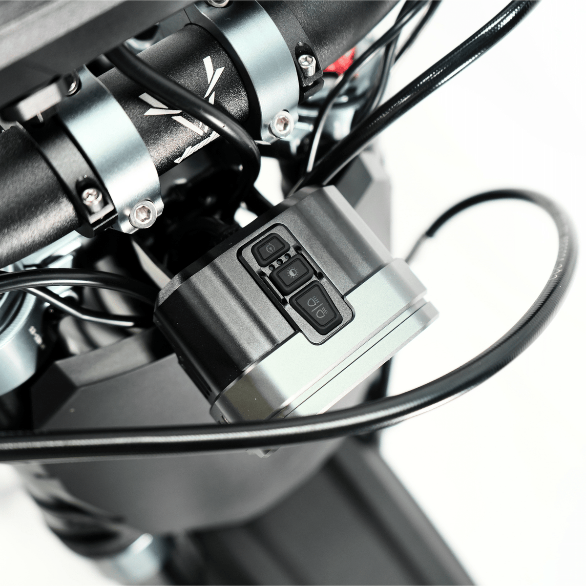 Ventus V1+ EVO electric dirt bike, powertrain wiring and control module detail