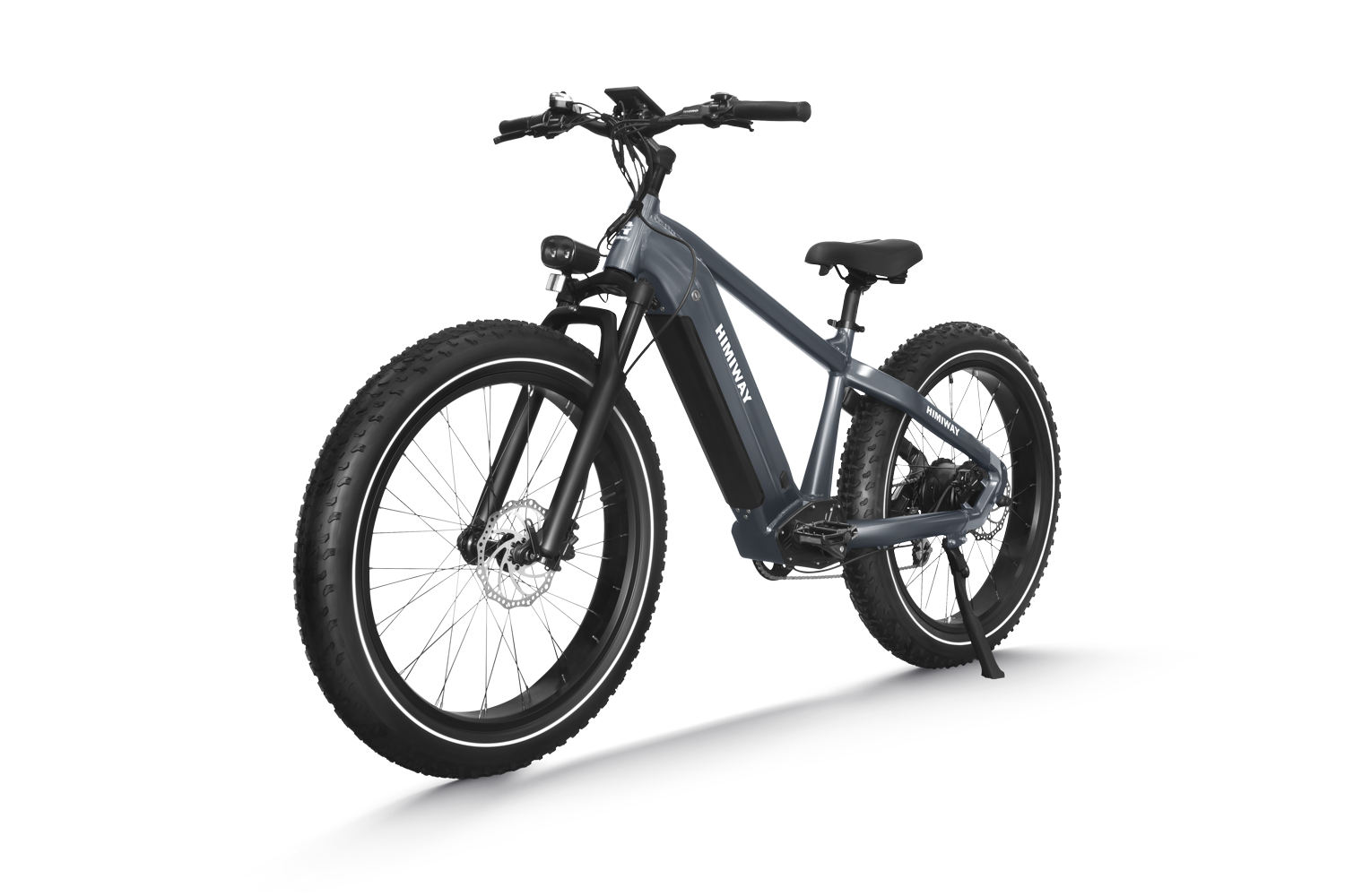 A Himiway Zebra Step Over in Grey ebike is displayed against a white background.