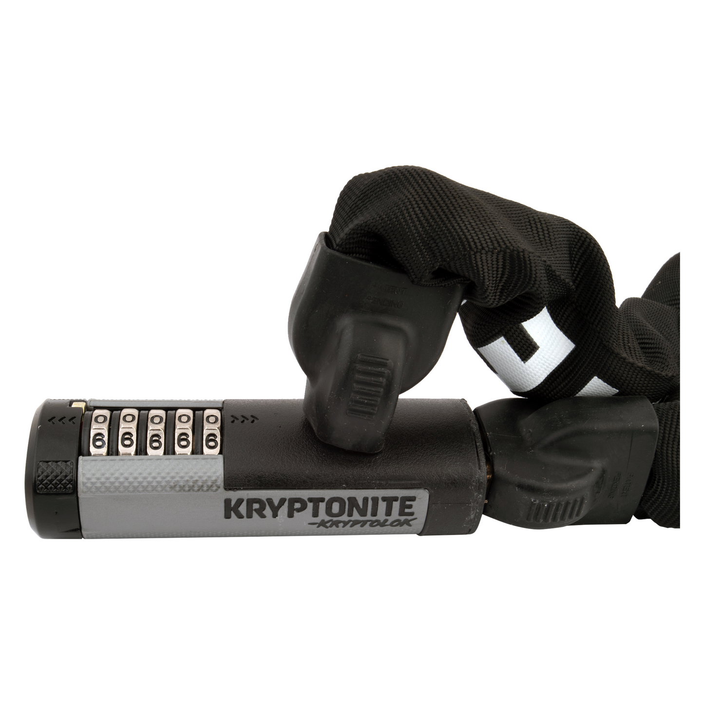 A Kryptonite Kryptolok 912 lock with a black handle for bicycle security.
