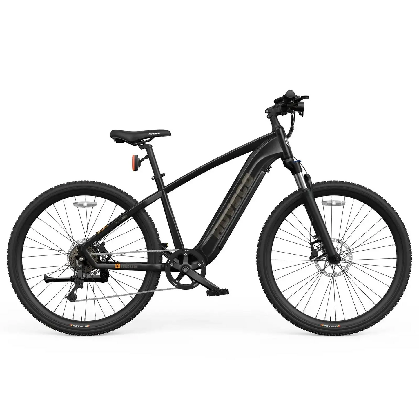An Hovsco Ranger electric city bike with a front suspension fork on a white background.