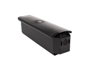 A black Aventon Battery box with Lithium-Ion cells on a white background.